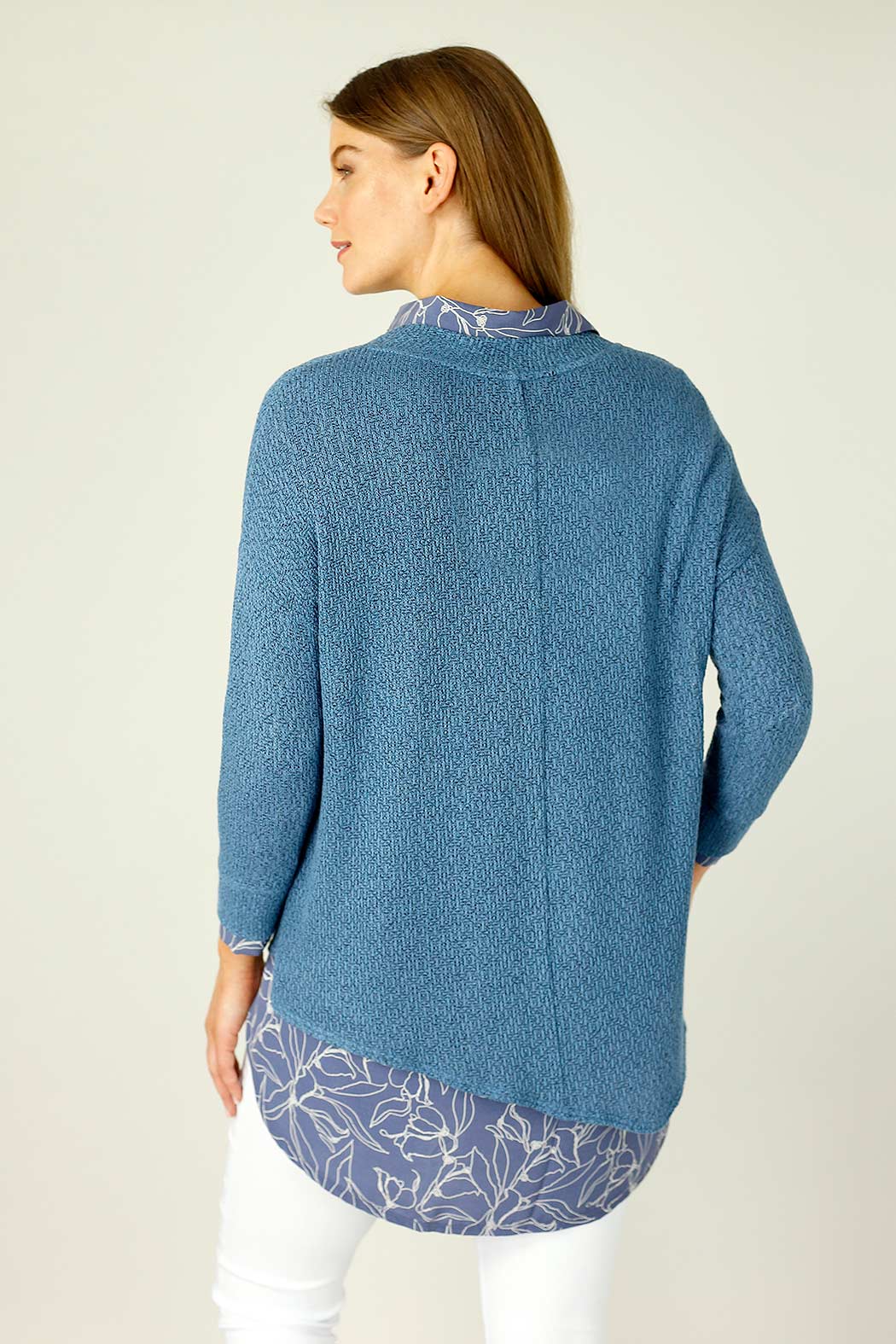 Denim Liberty Knit Vee Overtop