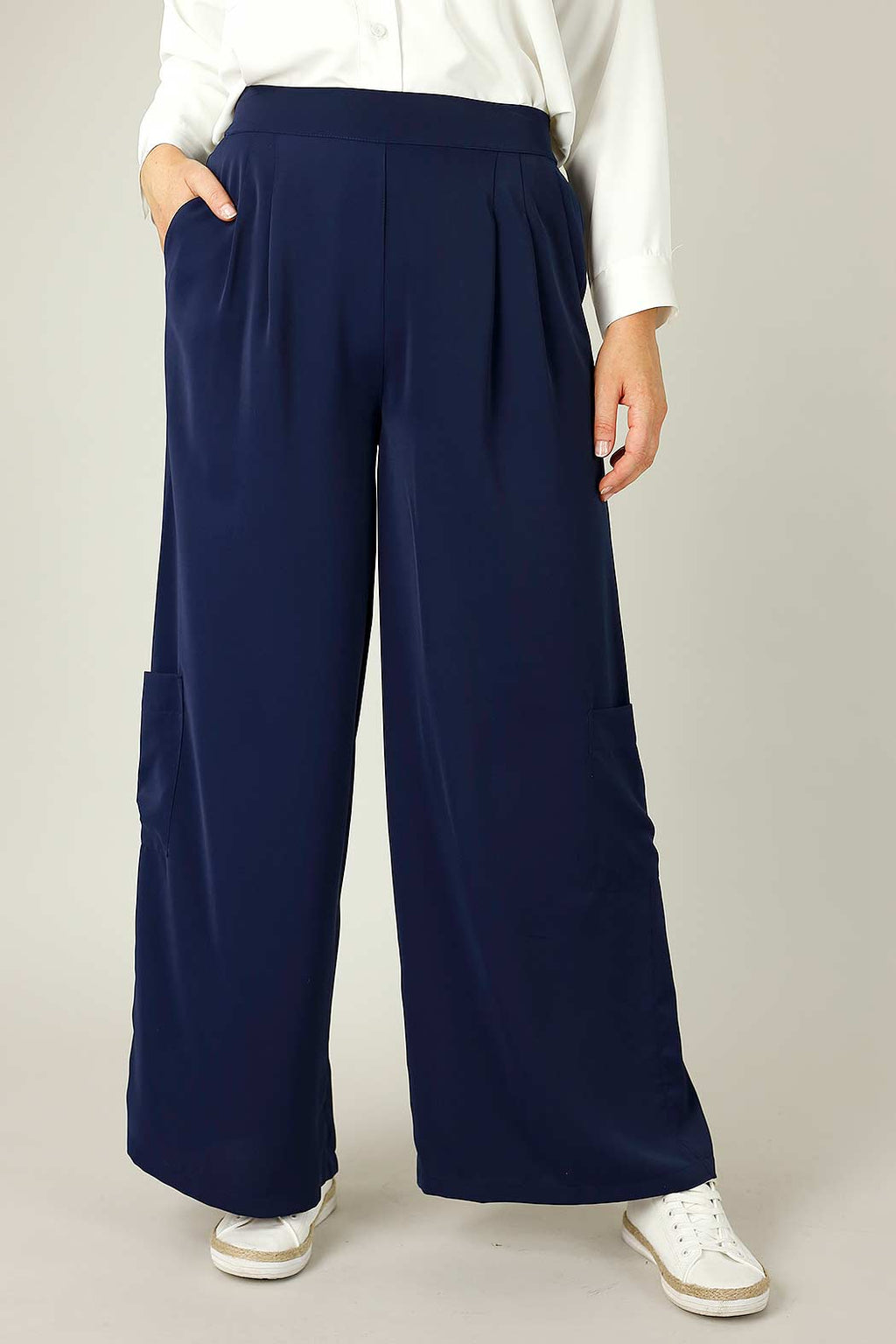 Navy Soft Touch Pocket Culotte