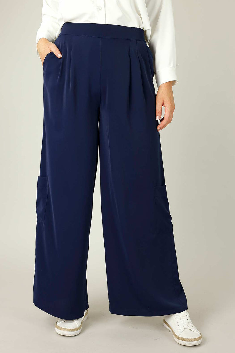Navy Soft Touch Pocket Culotte