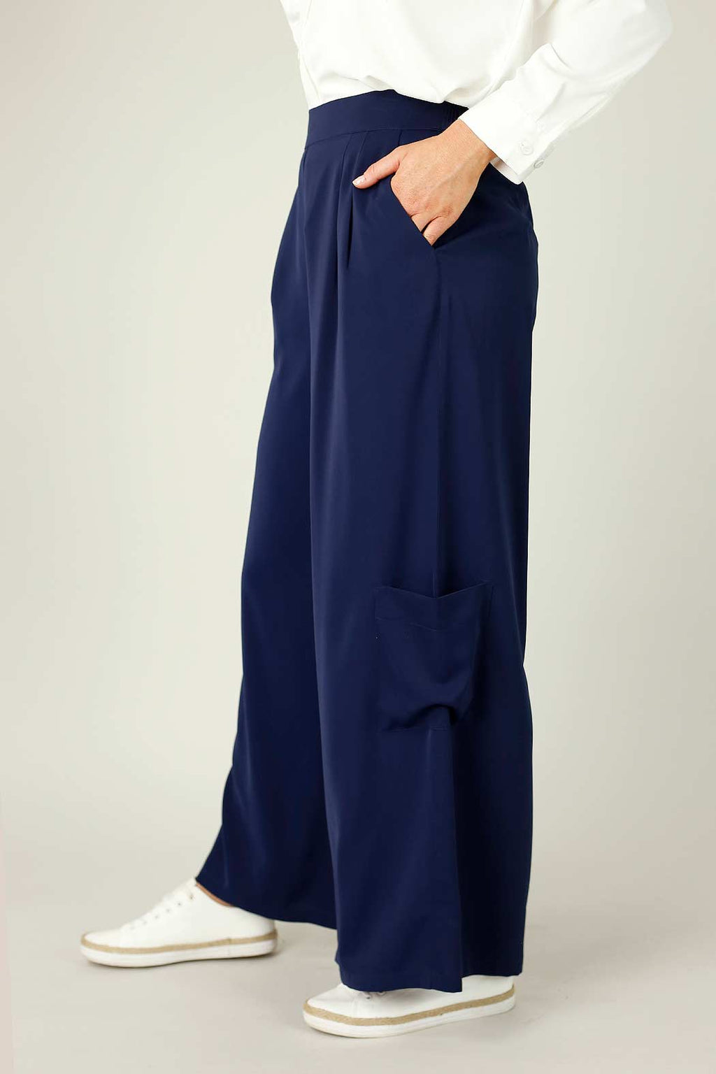 Navy Soft Touch Pocket Culotte