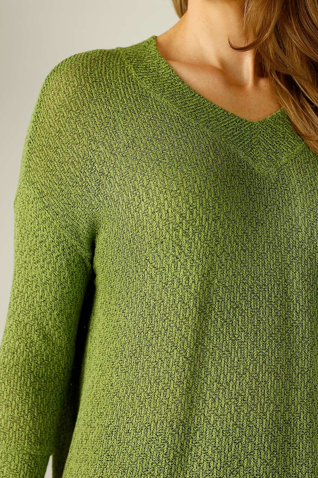 Olive Liberty Knit Vee Overtop - SALE