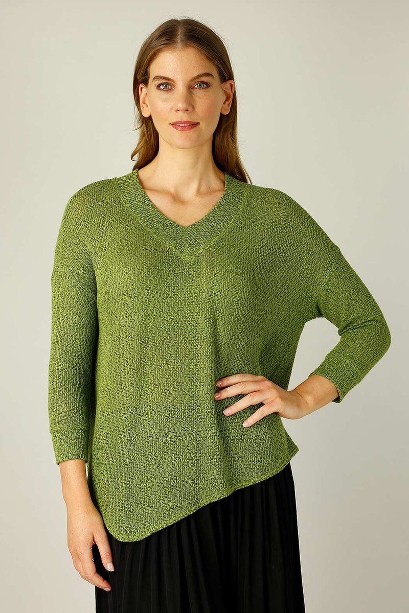 Olive Liberty Knit Vee Overtop - SALE