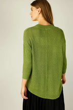Olive Liberty Knit Vee Overtop - SALE