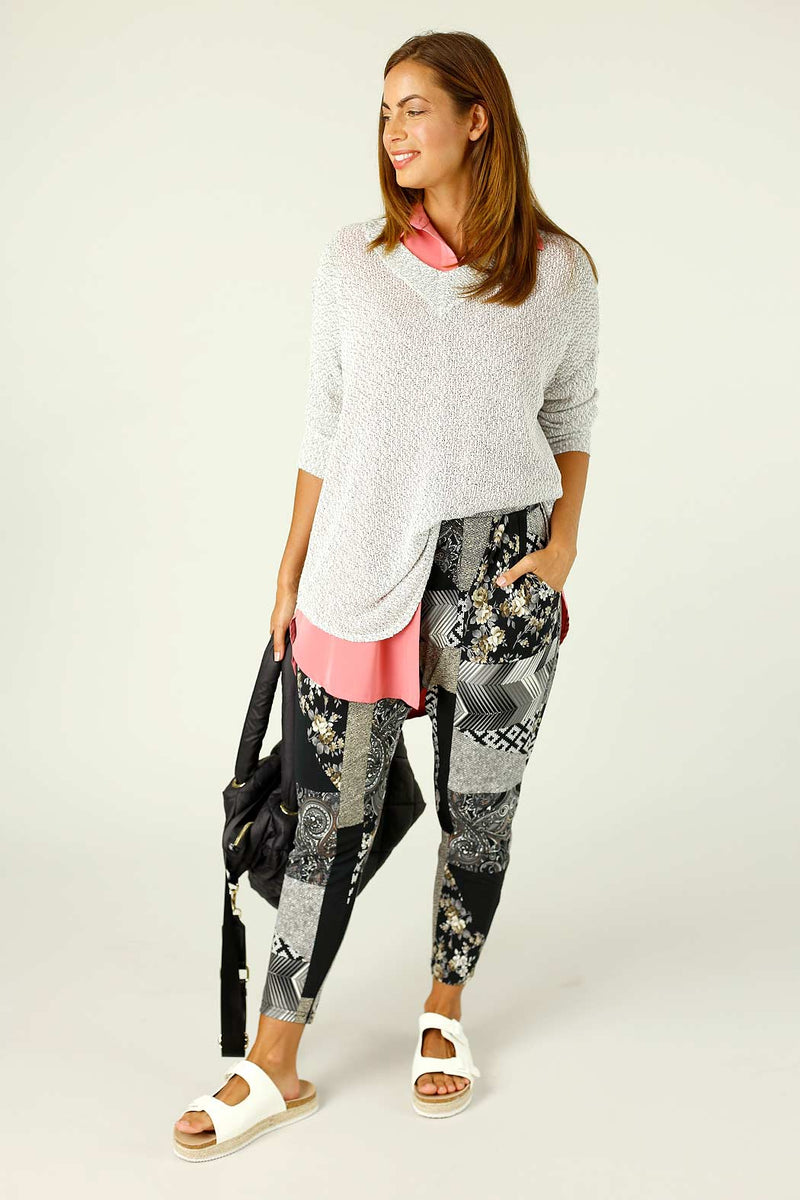 Patchwork Jersey Lounge Pant - SALE