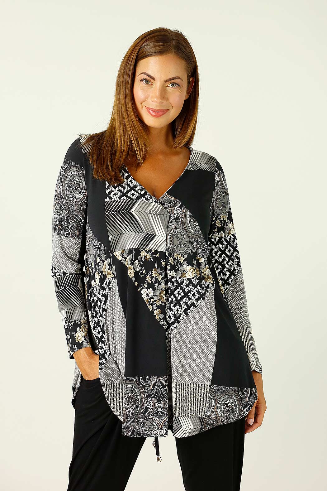 Patchwork Jersey Codi Top - SALE