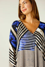 Blue Brown Jersey Codi Top - SALE