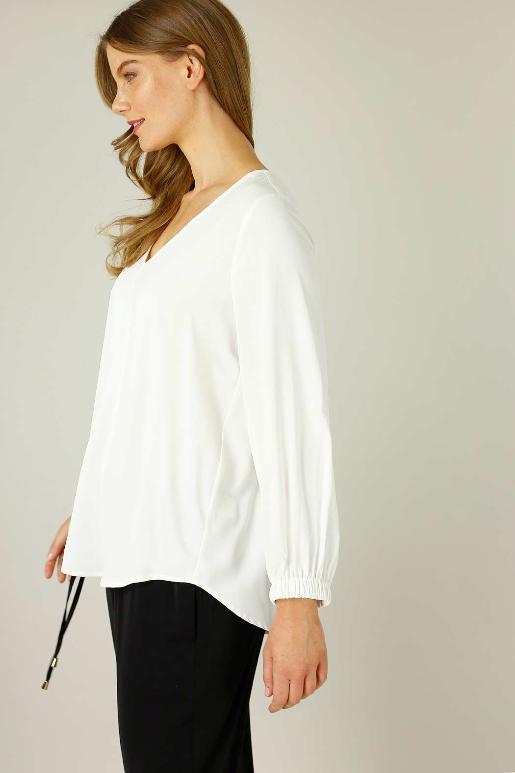 White Soft Touch Audrey Blouse - SALE