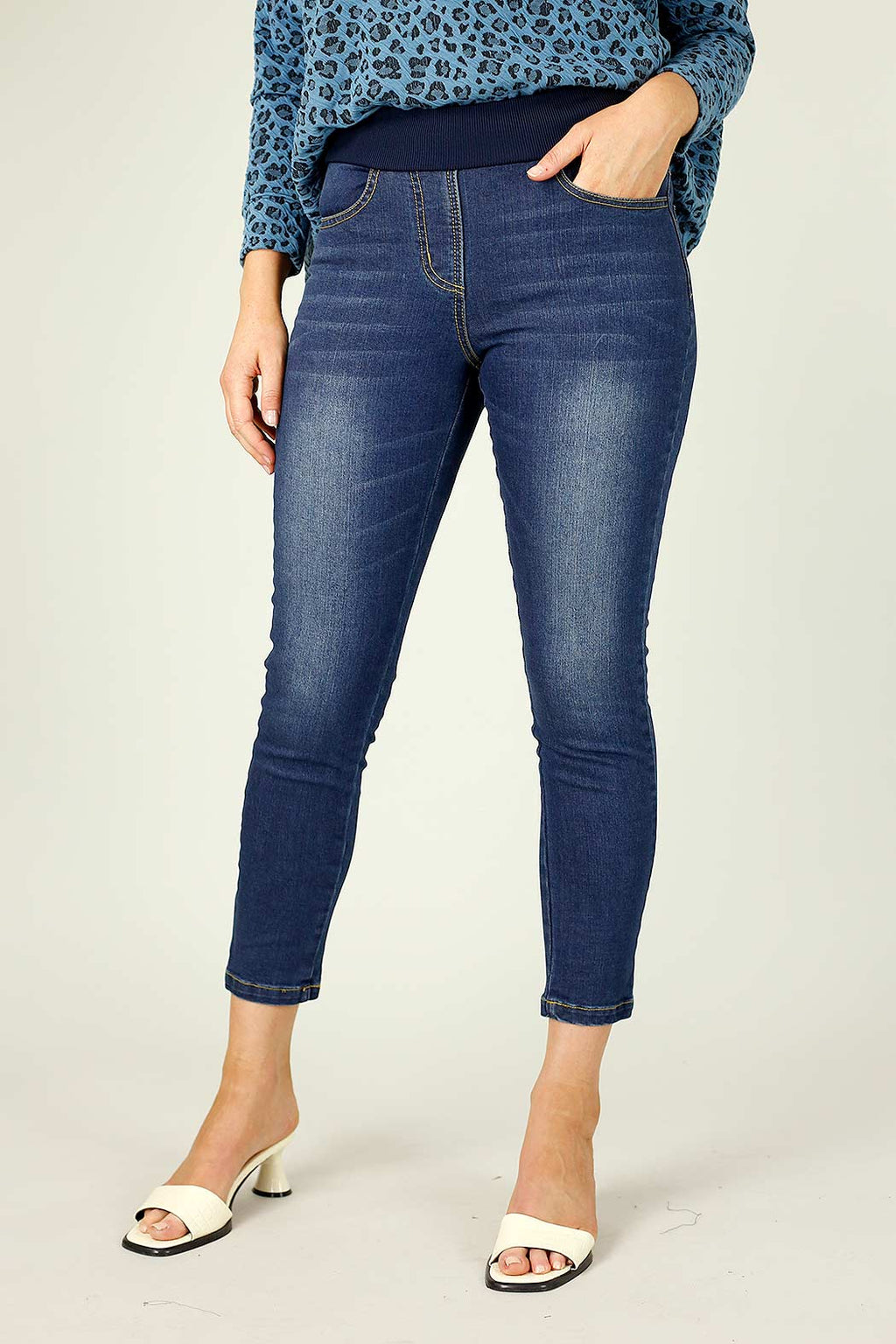 Indigo Pull On Jean - FINAL SALE