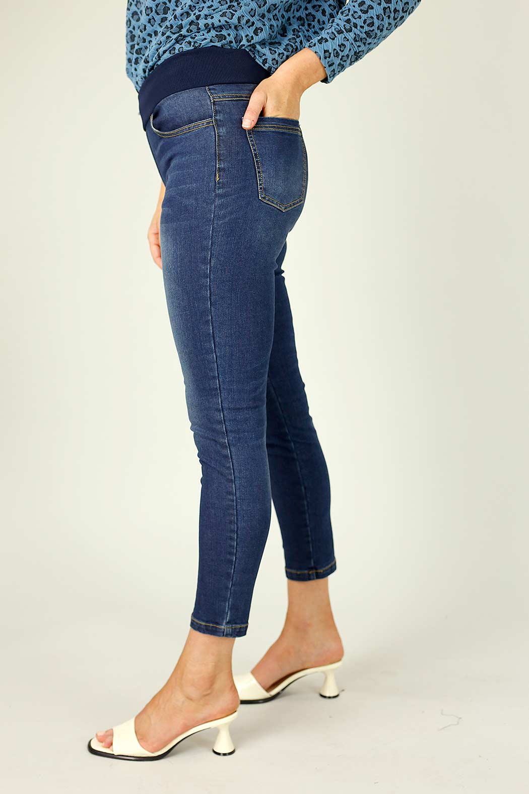 Indigo Pull On Jean - FINAL SALE