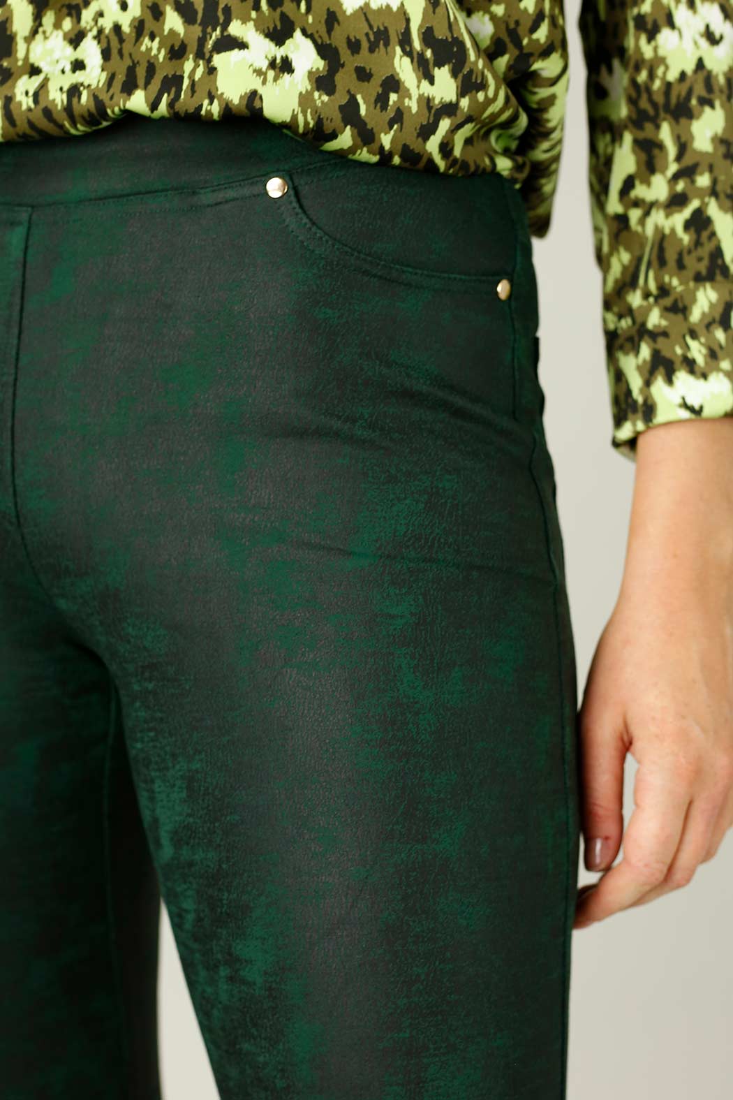 Forest Leatherette Pull On Jean - SALE