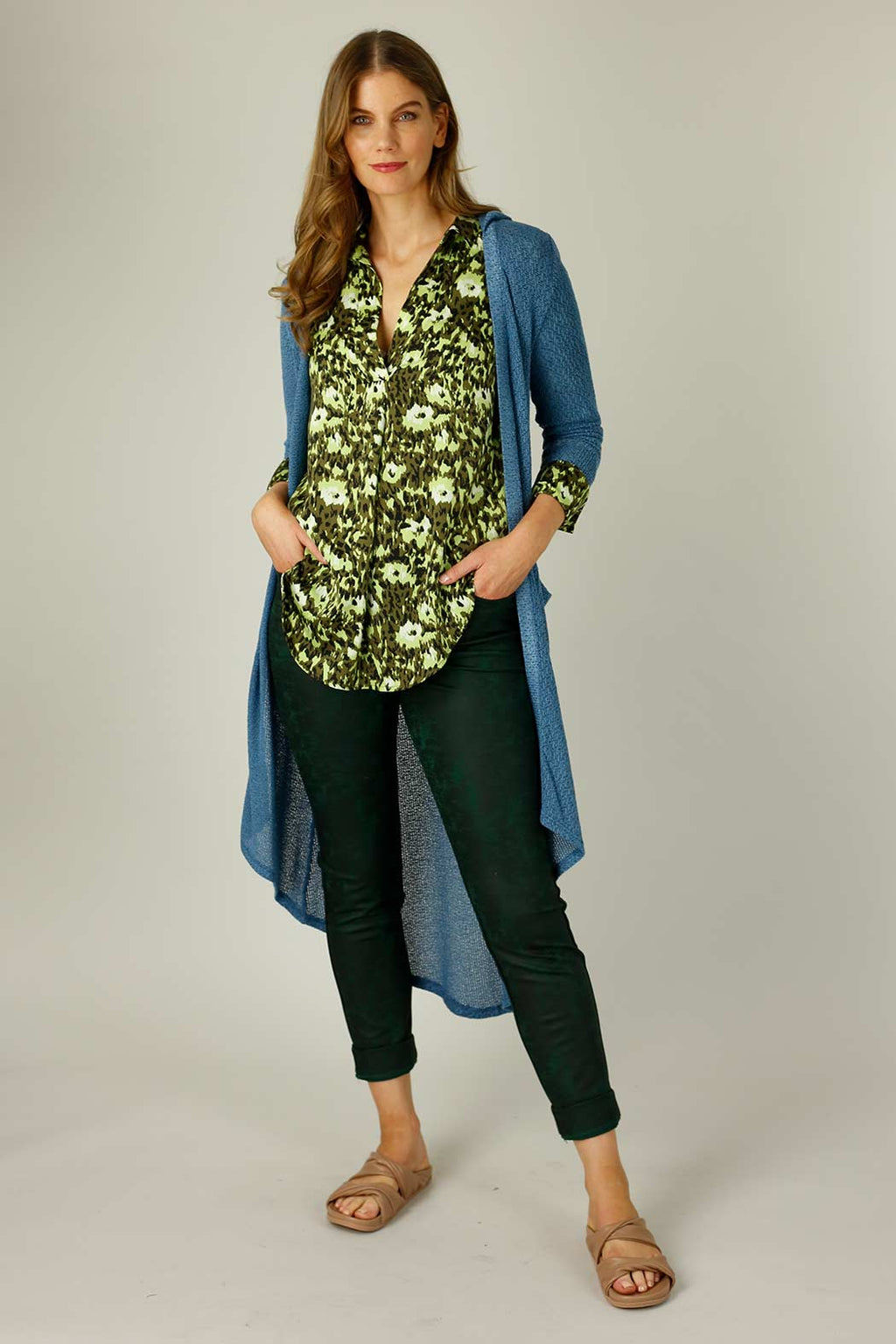 Forest Leatherette Pull On Jean - SALE