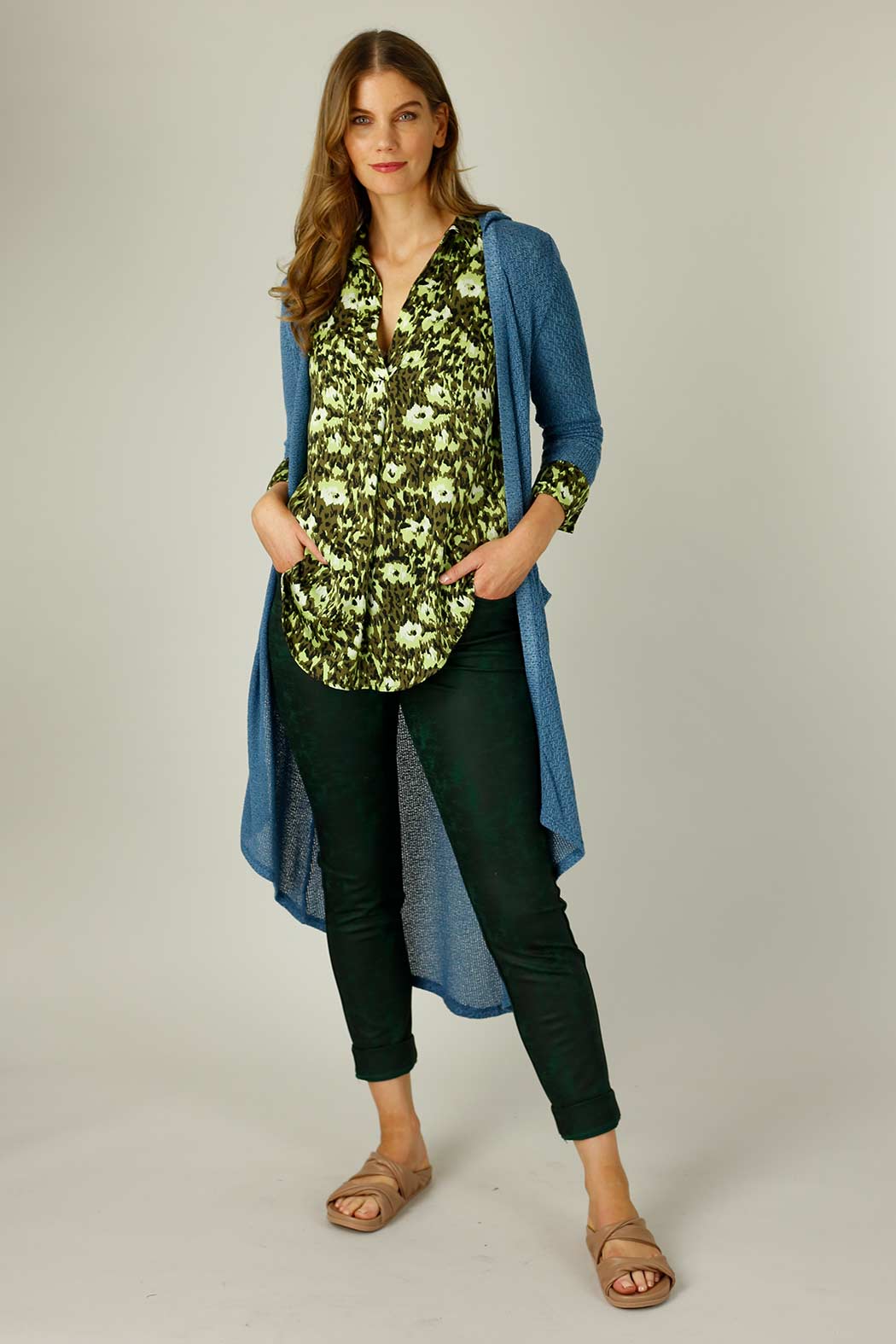 Forest Leatherette Pull On Jean - SALE