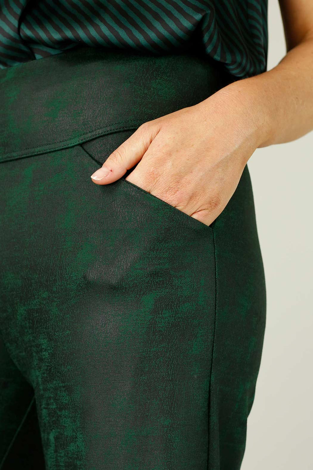 Forest Leatherette Jet Culotte