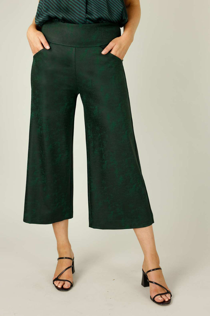 Forest Leatherette Jet Culotte