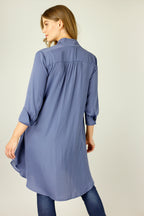 Chambray Seta Oversized Blogger Shirt - SALE