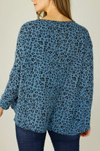 Blue Animal Jacquard Overtop - SALE