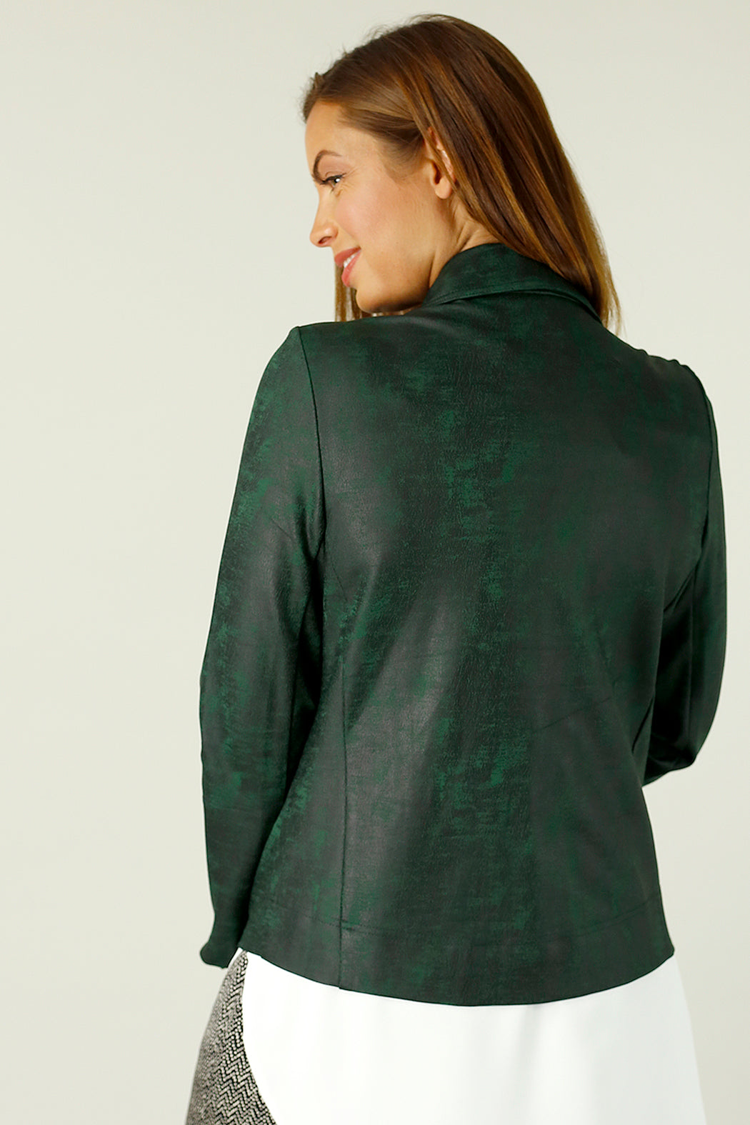 Forest Leatherette Biker Jacket - SALE