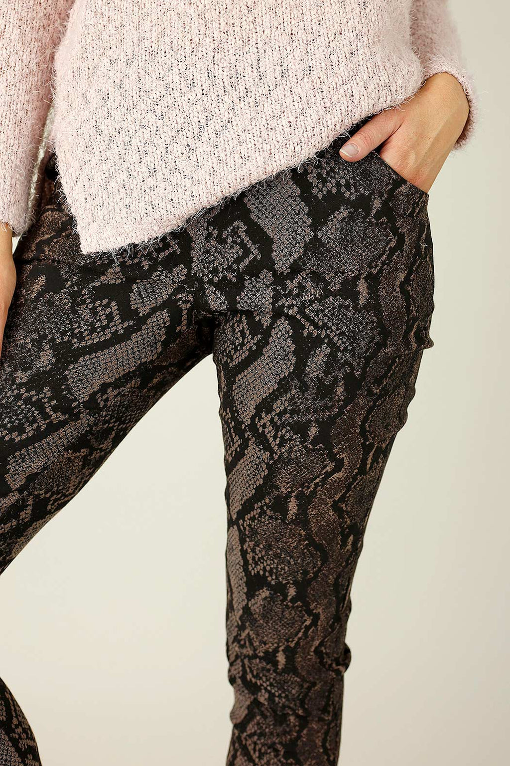 Black Brown Jacquard Jogger - SALE