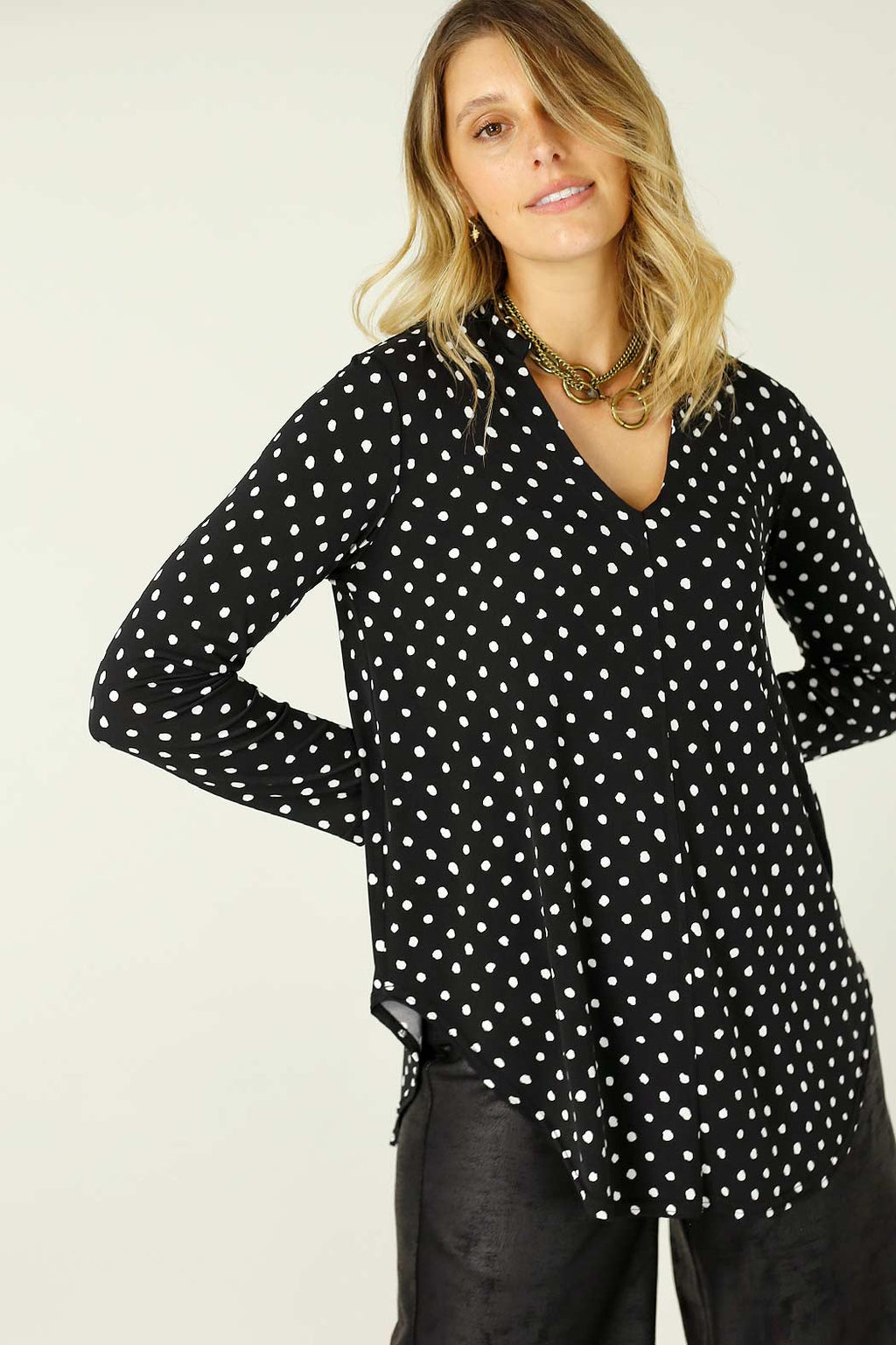 White Spot Jersey Romi Top - SALE