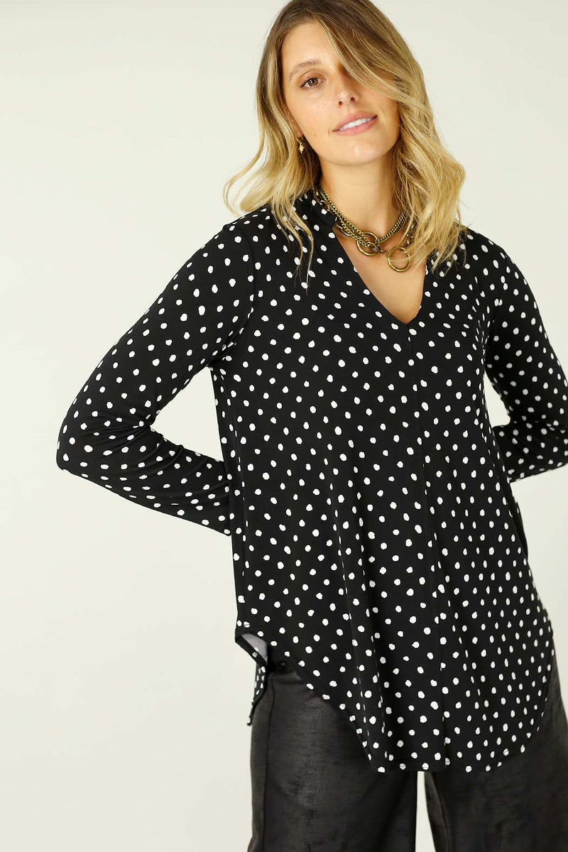 White Spot Jersey Romi Top - SALE