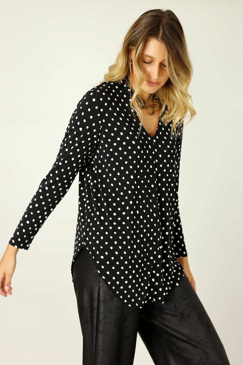 White Spot Jersey Romi Top - SALE
