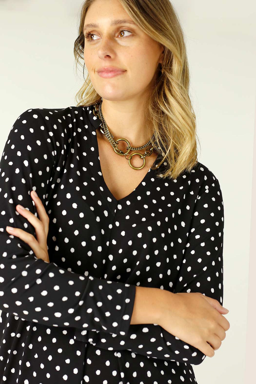 White Spot Jersey Romi Top - SALE