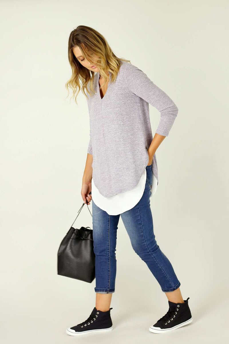Lilac Knit Romi Top - SALE
