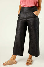 Black Leatherette Jet Culotte
