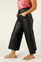 Black Leatherette Jet Culotte
