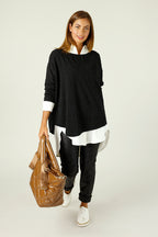 Black Animal Jacquard Overtop