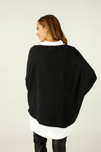 Black Animal Jacquard Overtop