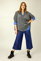 Cobalt Leatherette Jet Culotte - FINAL SALE