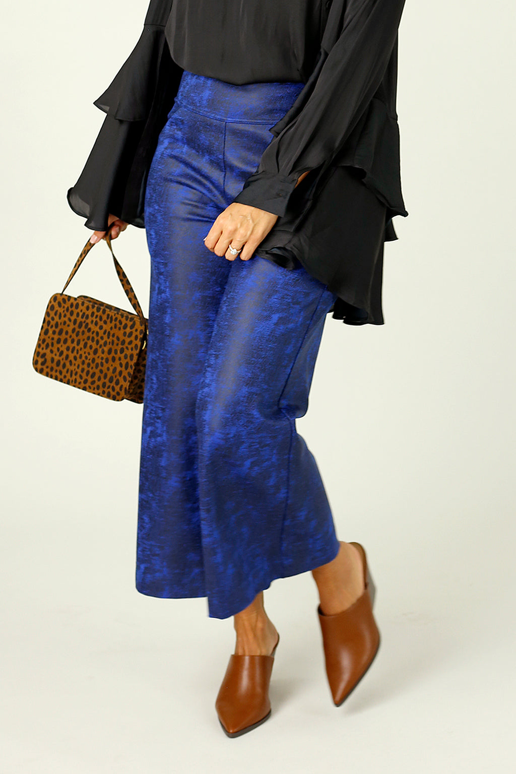 Cobalt Leatherette Jet Culotte - FINAL SALE
