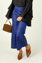 Cobalt Leatherette Jet Culotte - FINAL SALE