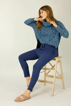 Navy Bamboo Drop Crotch Pant - SALE