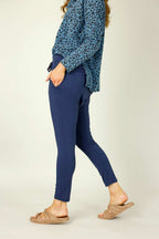 Navy Bamboo Drop Crotch Pant - SALE