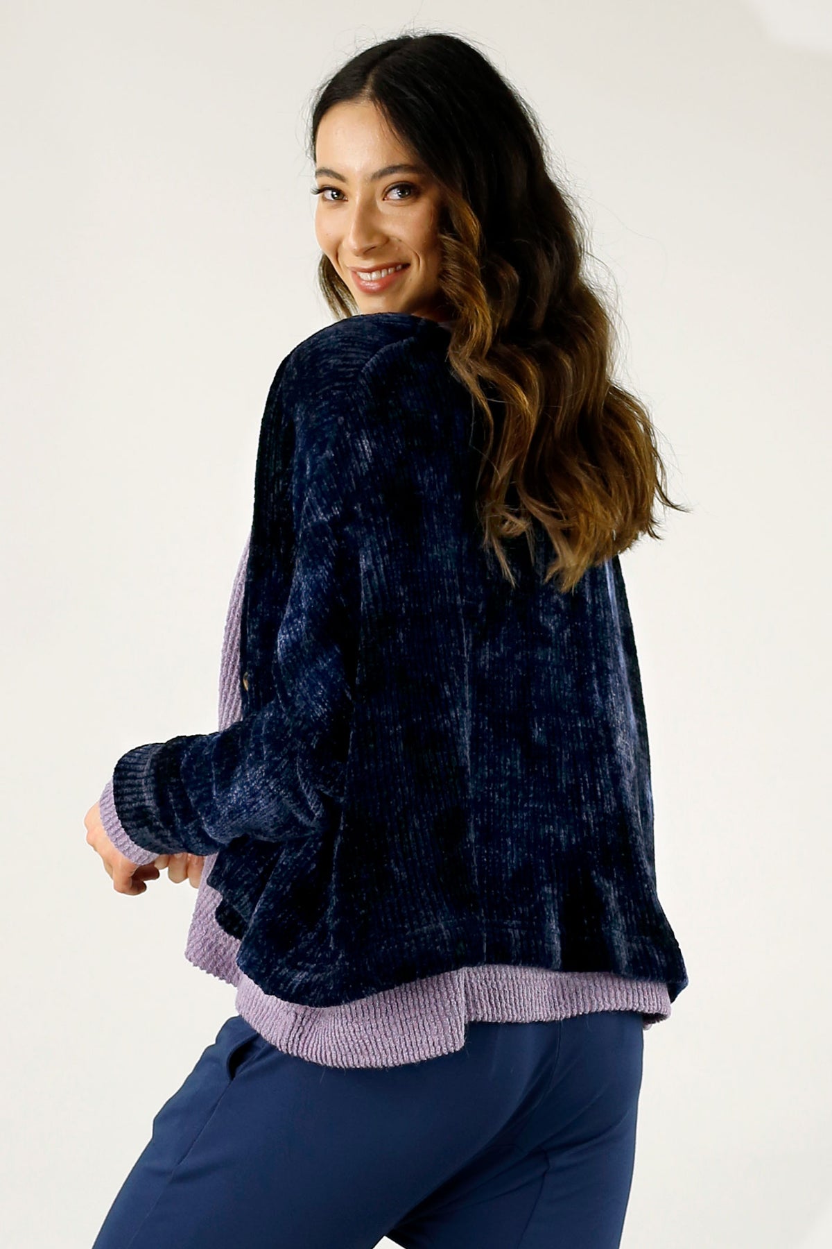Navy Tie Dye Wonder Cardi - SALE