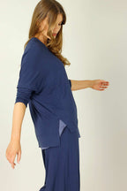 Navy Bamboo Bondi Top - SALE