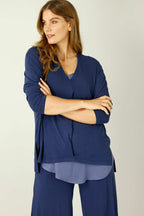 Navy Bamboo Bondi Top - SALE