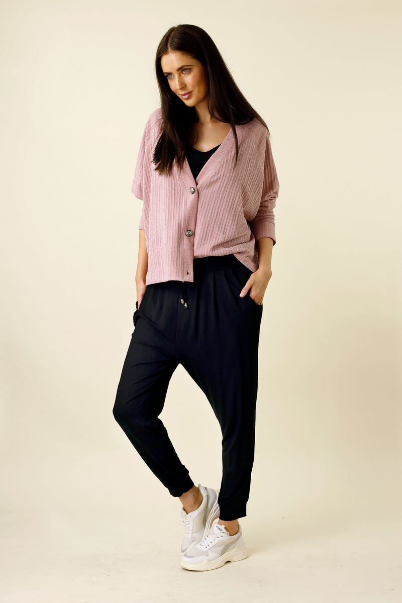 Black Bamboo Slouch Pant - SALE