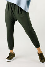 Khaki Bamboo Slouch Pant