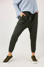 Khaki Bamboo Slouch Pant