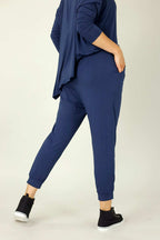 Navy Bamboo Slouch Pant - SALE