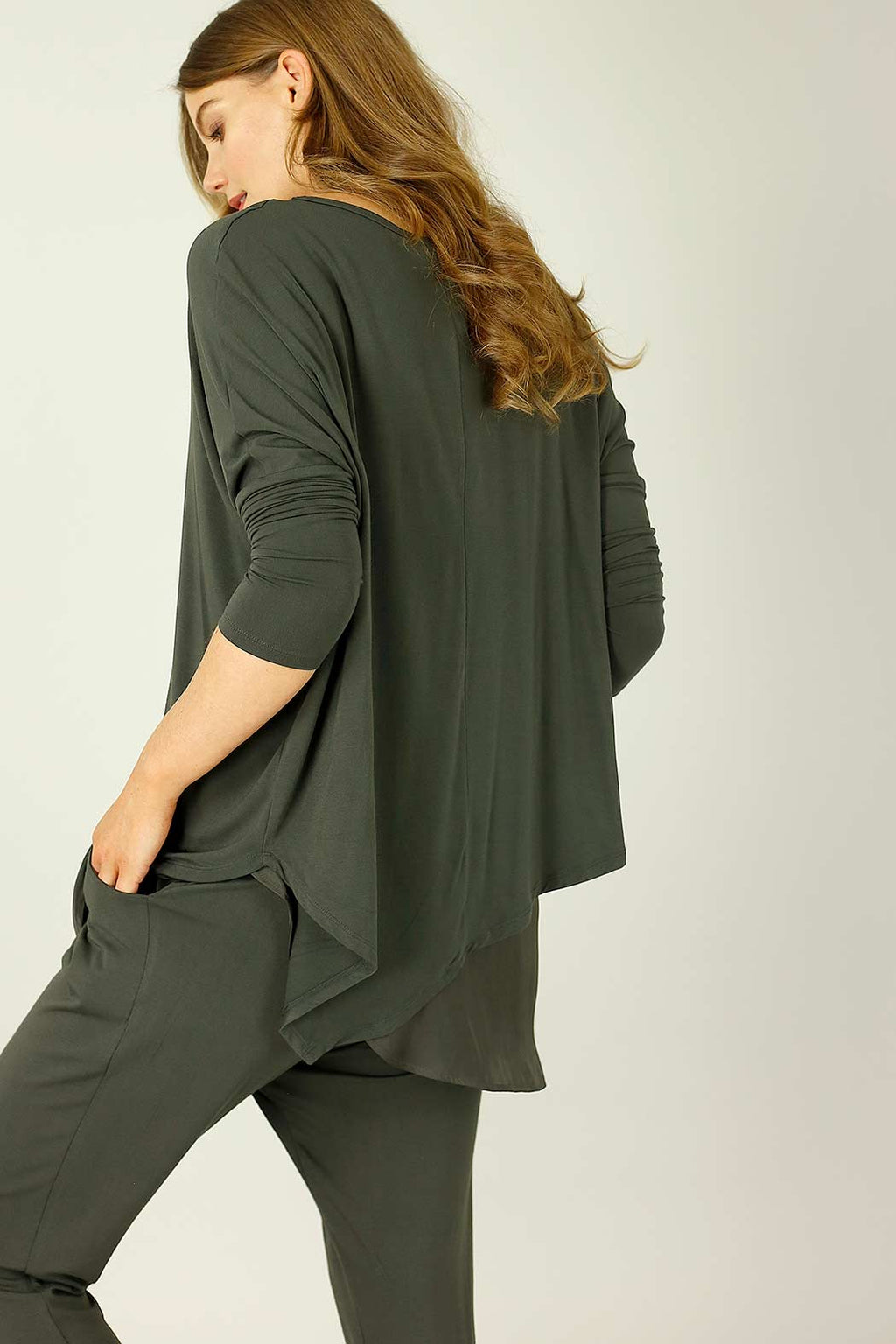 Khaki Bamboo Oversize Top