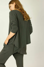 Khaki Bamboo Oversize Top