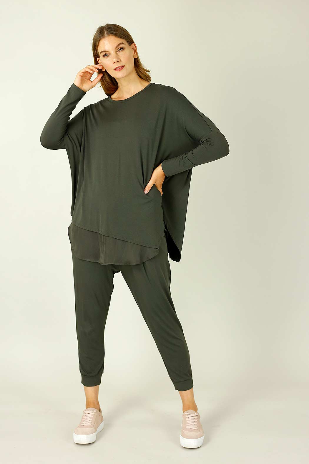 Khaki Bamboo Oversize Top