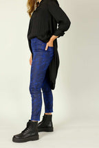 Cobalt Leatherette Pull On Jean - SALE