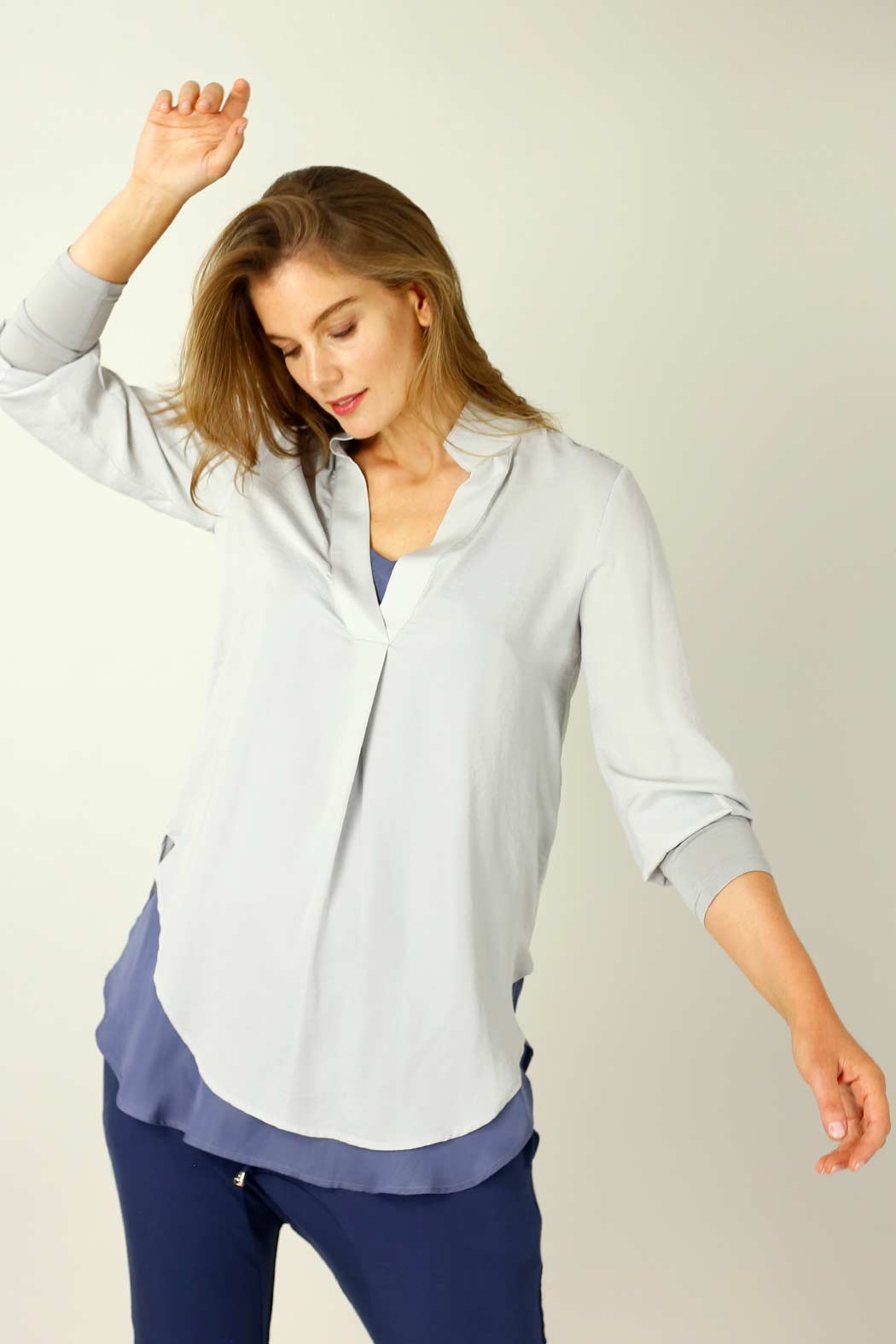 Soft Grey Seta Chelsea Shirt - SALE