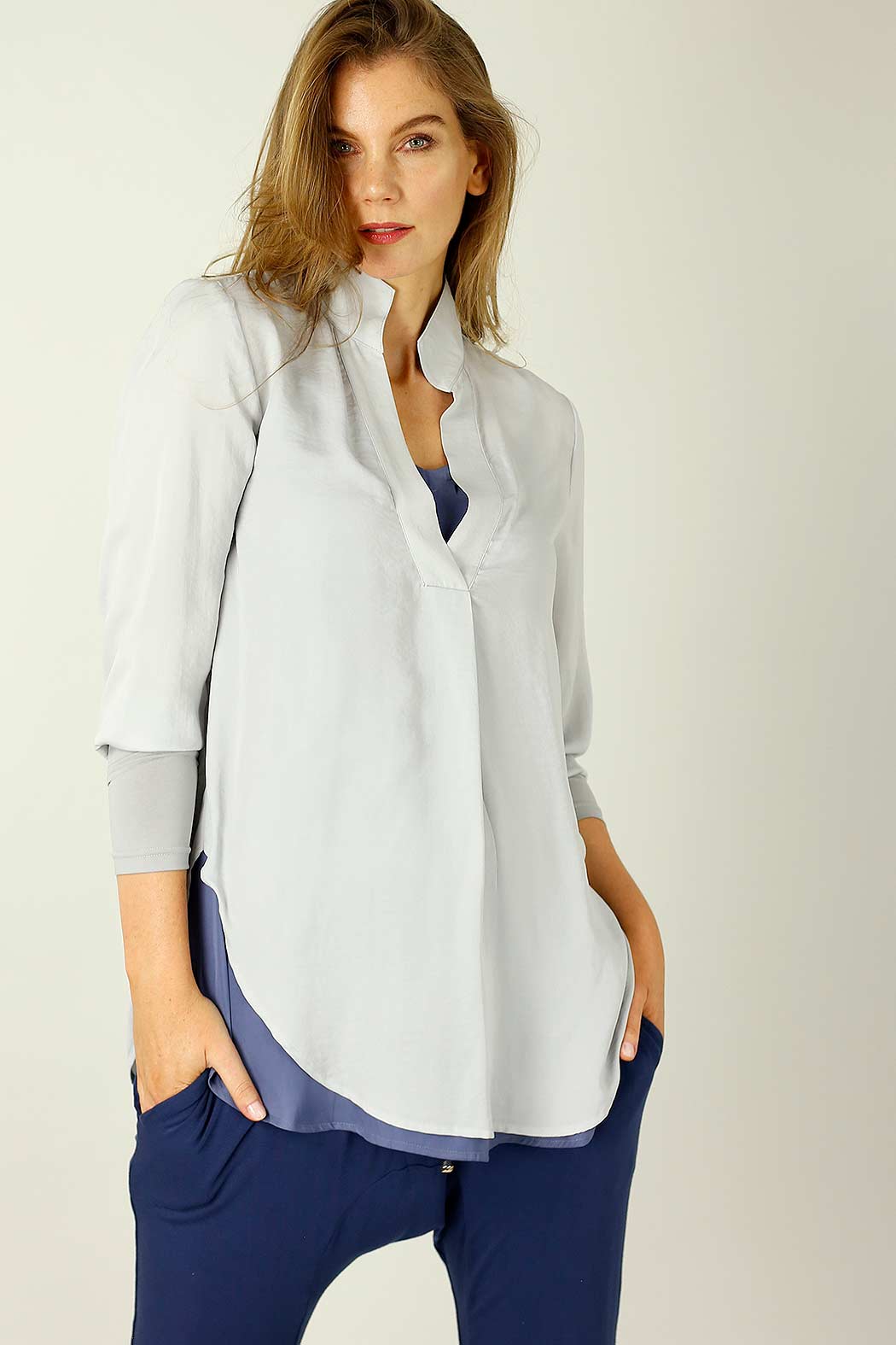 Soft Grey Seta Chelsea Shirt - SALE
