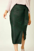 Forest Leatherette Harlow Skirt - FINAL SALE